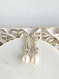 Aros circonita perla natural oro - Miniatura 1