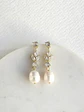 Aros circonitas y perla natural gold - Miniatura 2