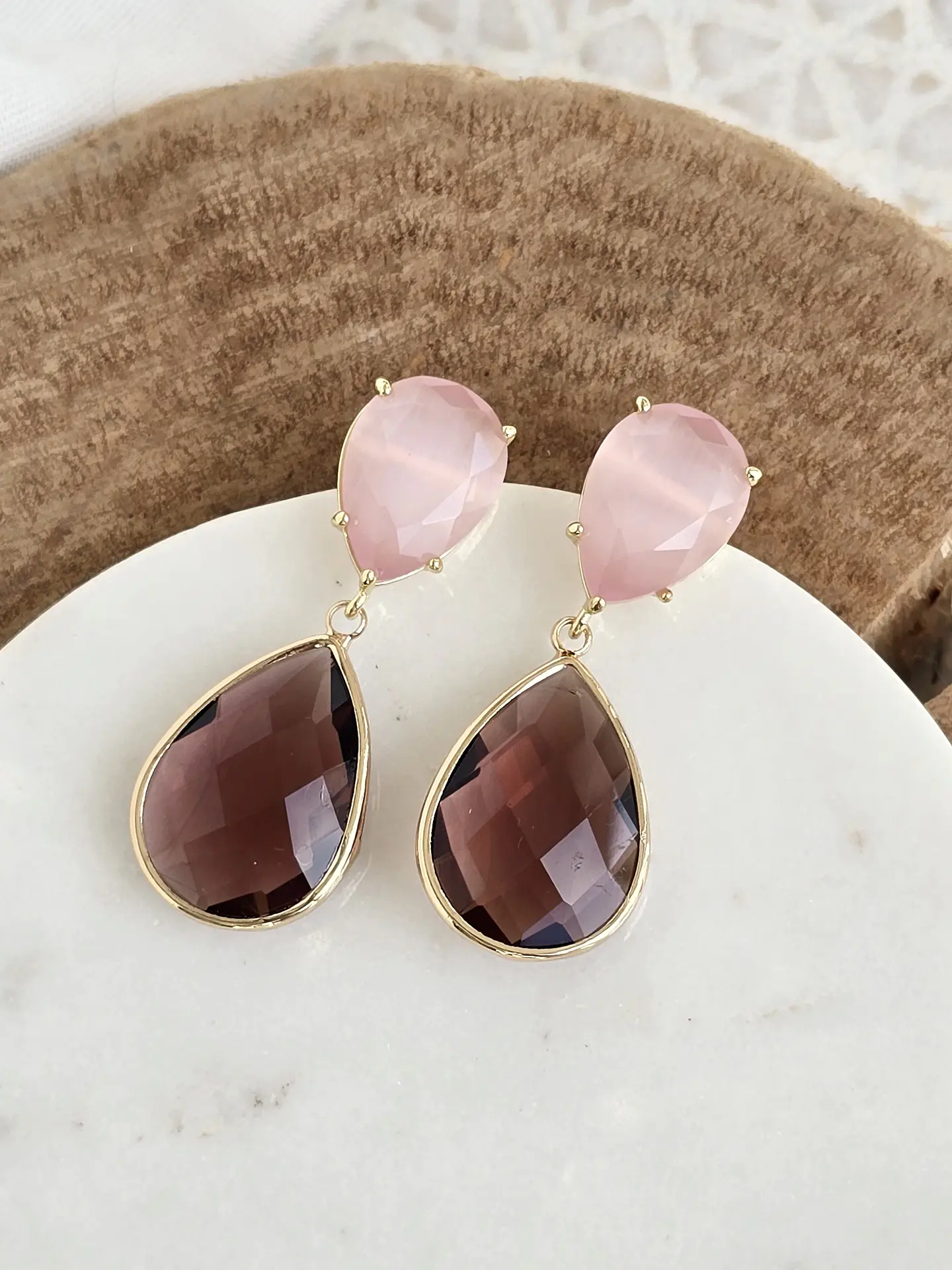 Aros rosa y burdeo 1