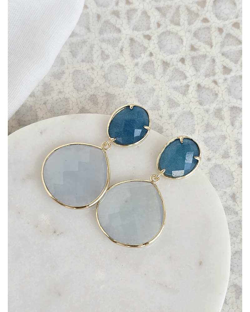 Aros petróleo y celeste