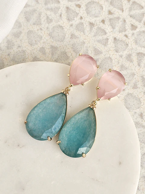 Aros rosa y petróleo