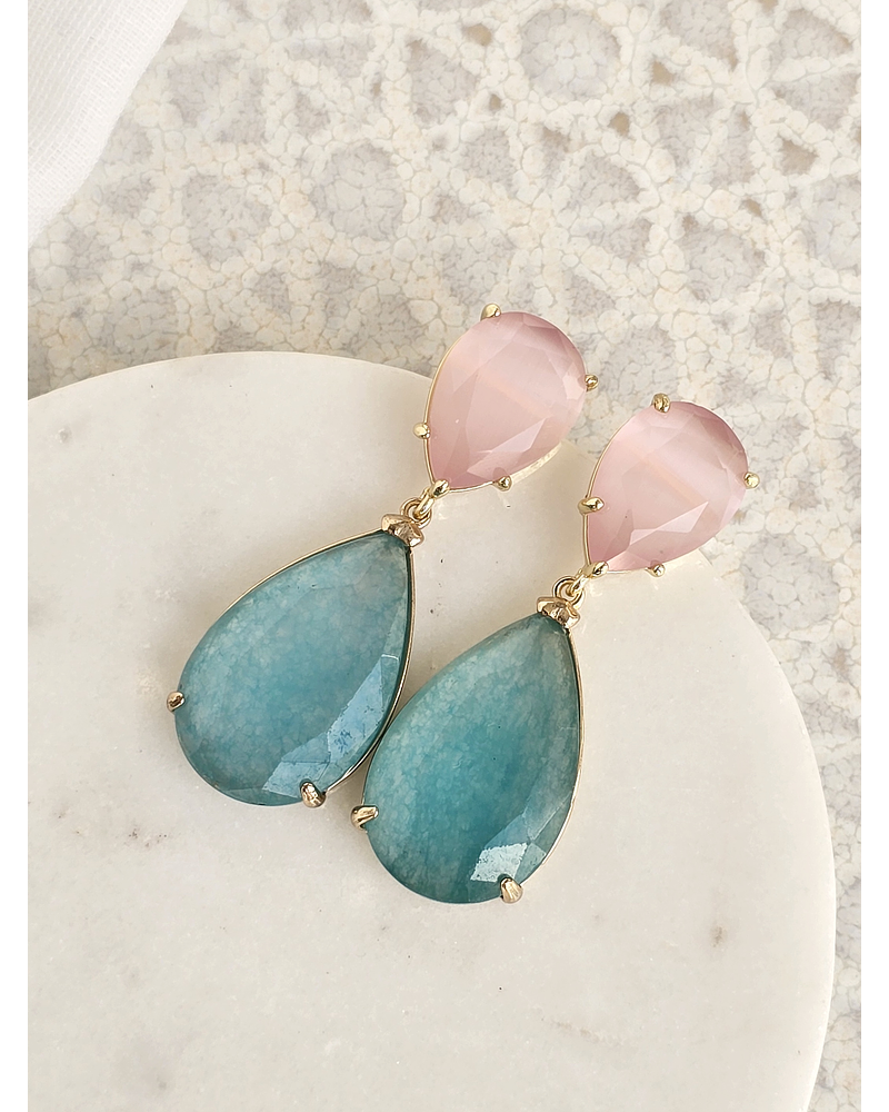 Aros rosa y petróleo