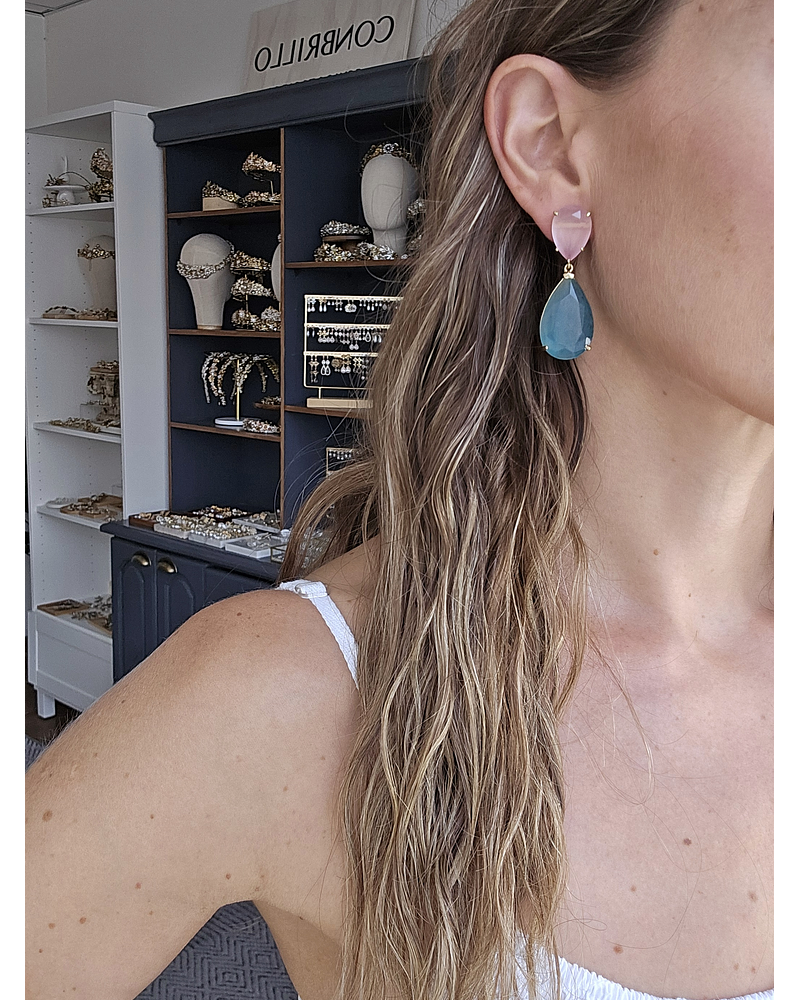 Aros rosa y petróleo