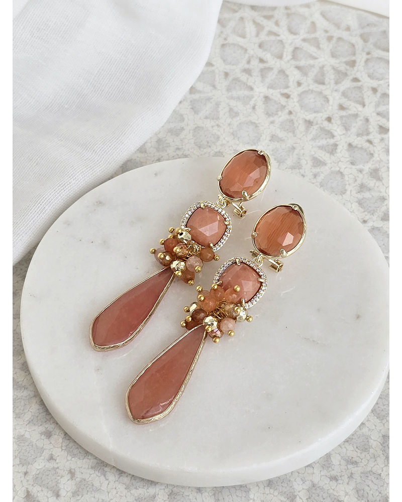 Aros largos naranjos