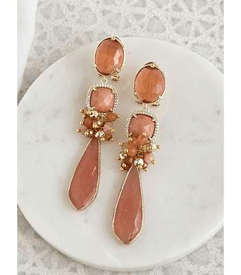 Aros largos naranjos