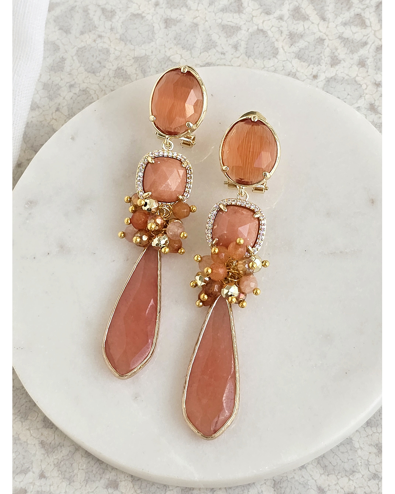 Aros largos naranjos