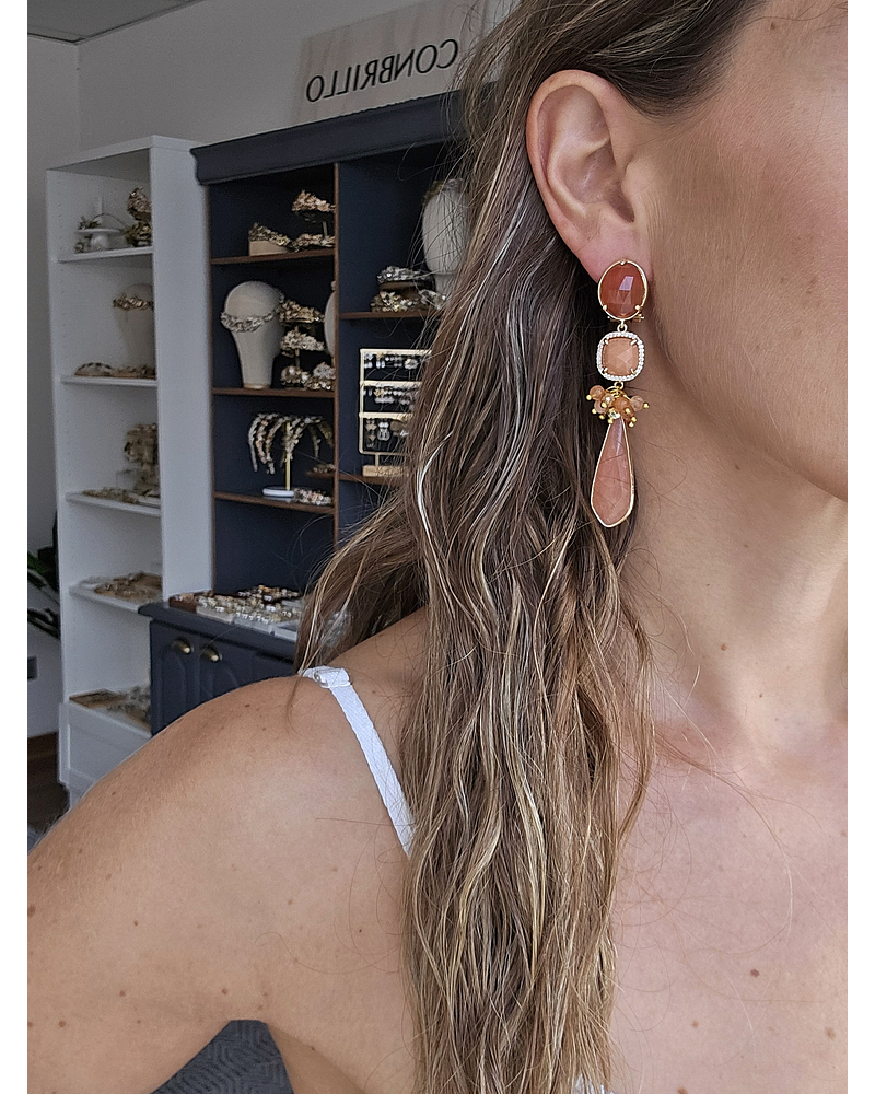 Aros largos naranjos