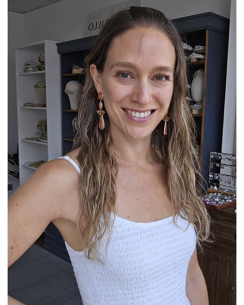 Aros largos naranjos