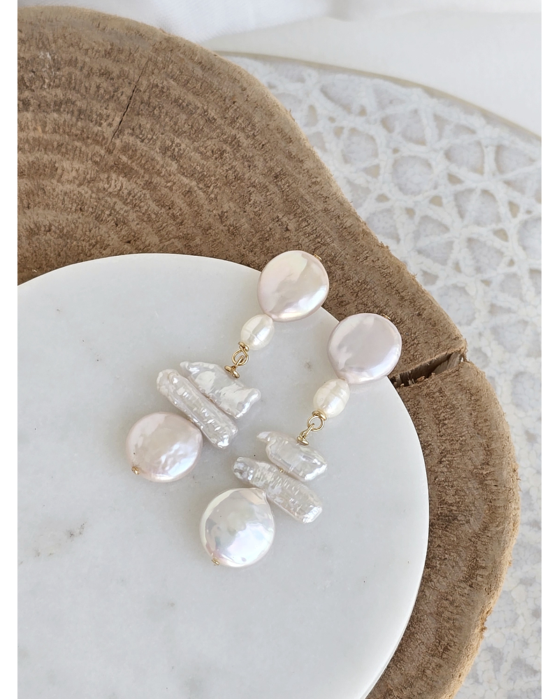 Aros perlas distintos tamaño diseño 2