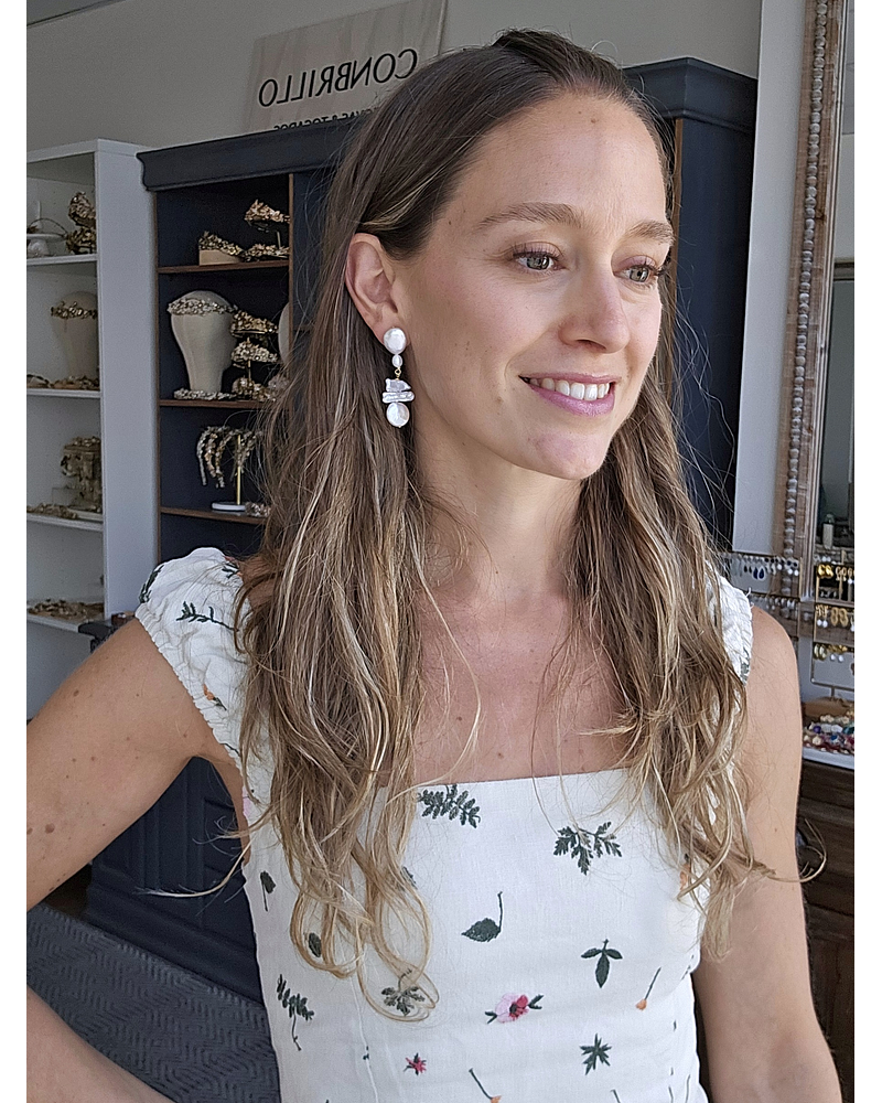 Aros perlas distintos tamaño diseño 2