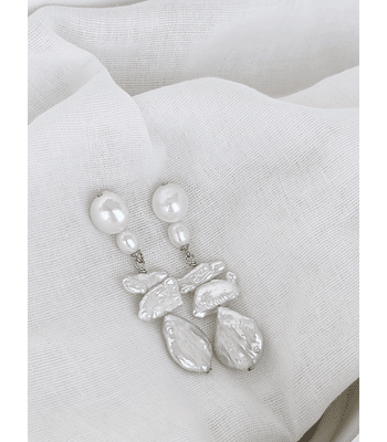 Aros perlas irregulares diseño 2