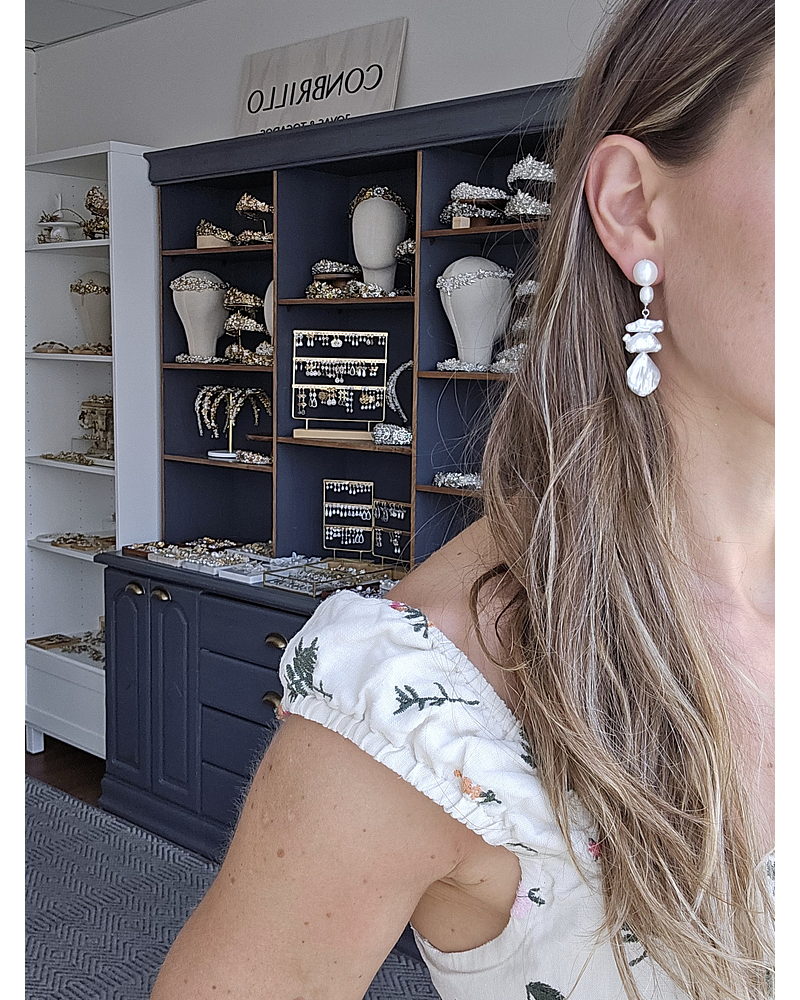 Aros perlas irregulares diseño 2