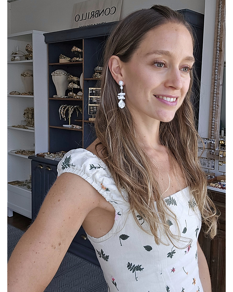 Aros perlas irregulares diseño 2