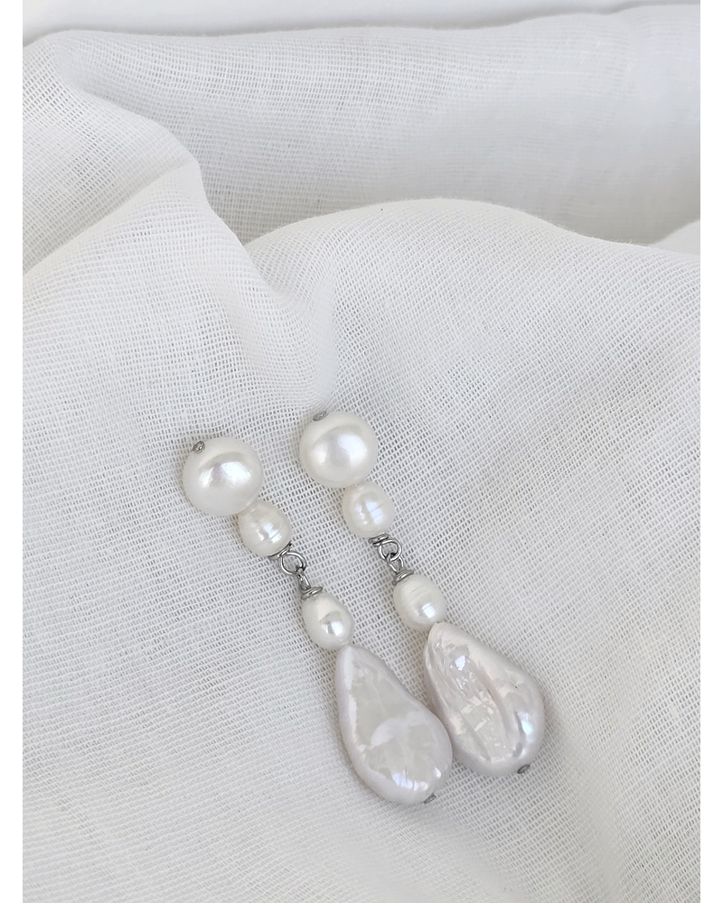 Aros perlas distintos tamaños