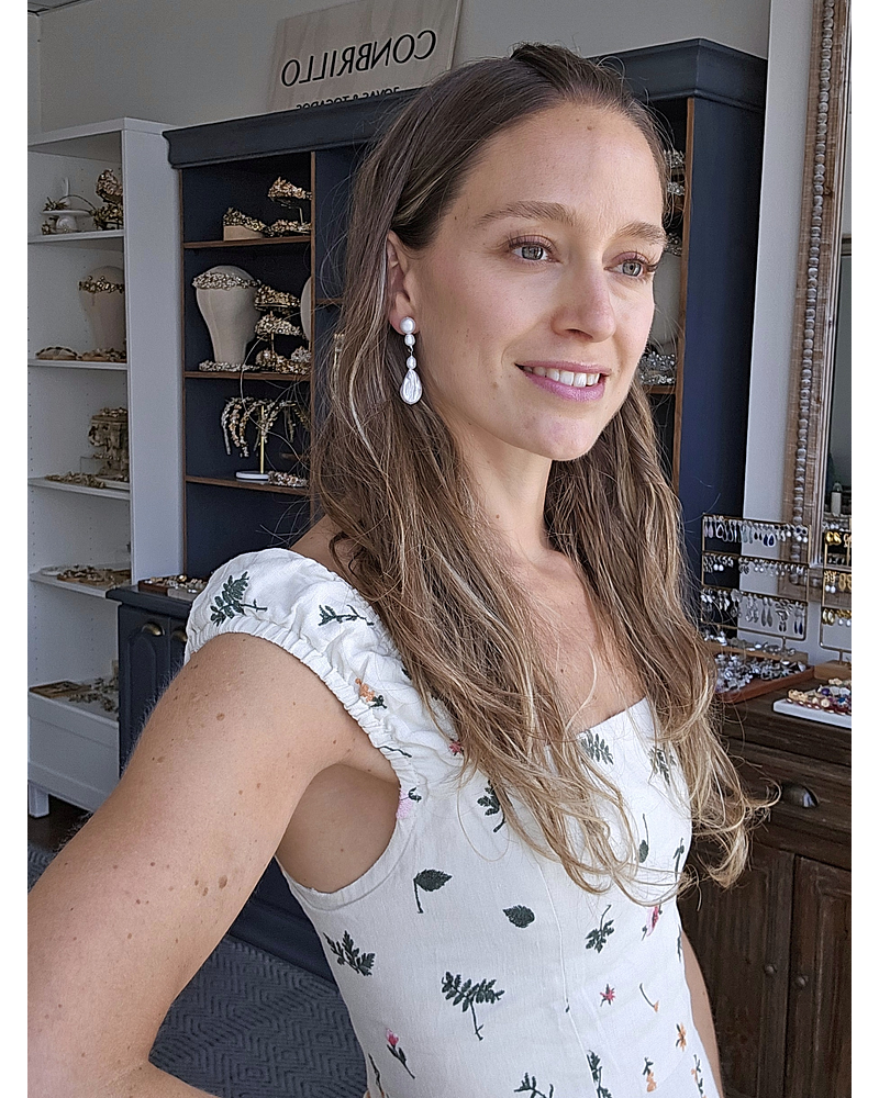 Aros perlas distintos tamaños