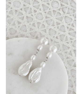 Aros perlas distintos tamaños