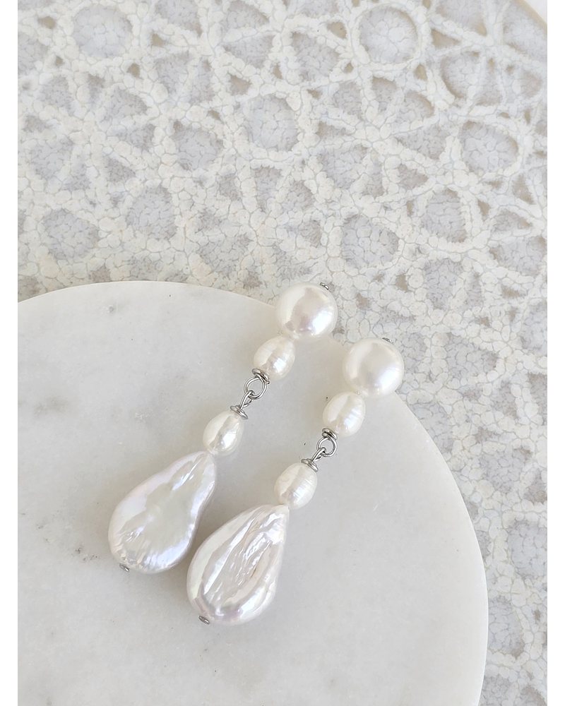 Aros perlas distintos tamaños