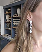Aros con circonita y perla largos - Miniatura 5