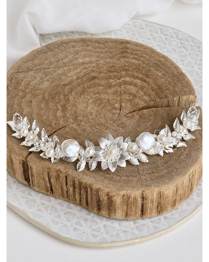 Tocado Olimpia plateado