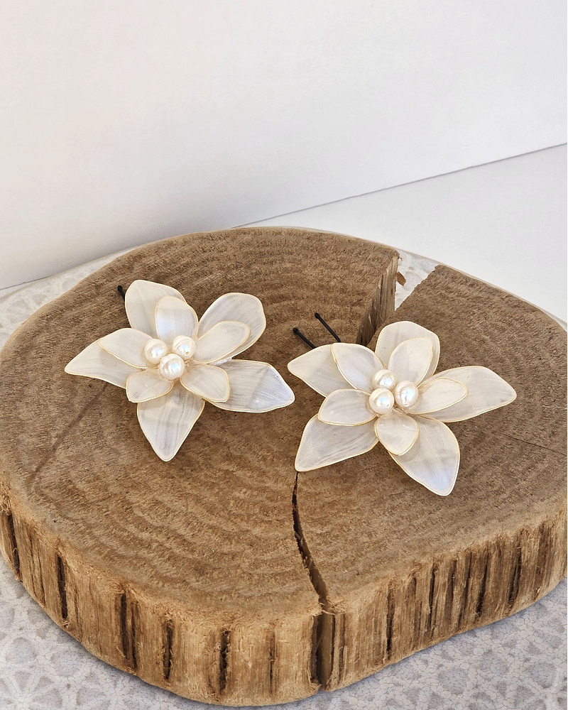 Set 2 pines flores de 6 cms