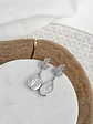 Aros hojas circonitas y perla natural - Miniatura 5