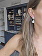 Aros hojas circonitas y perla natural - Miniatura 9