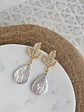 Aros hojas circonitas y perla natural - Miniatura 4