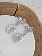 Aros flor micro circonitas y perla natural - Miniatura 1