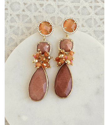 Aros largos naranjos