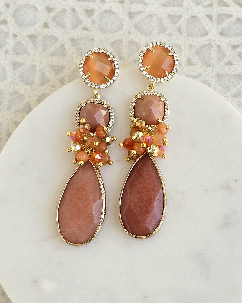 Aros largos naranjos