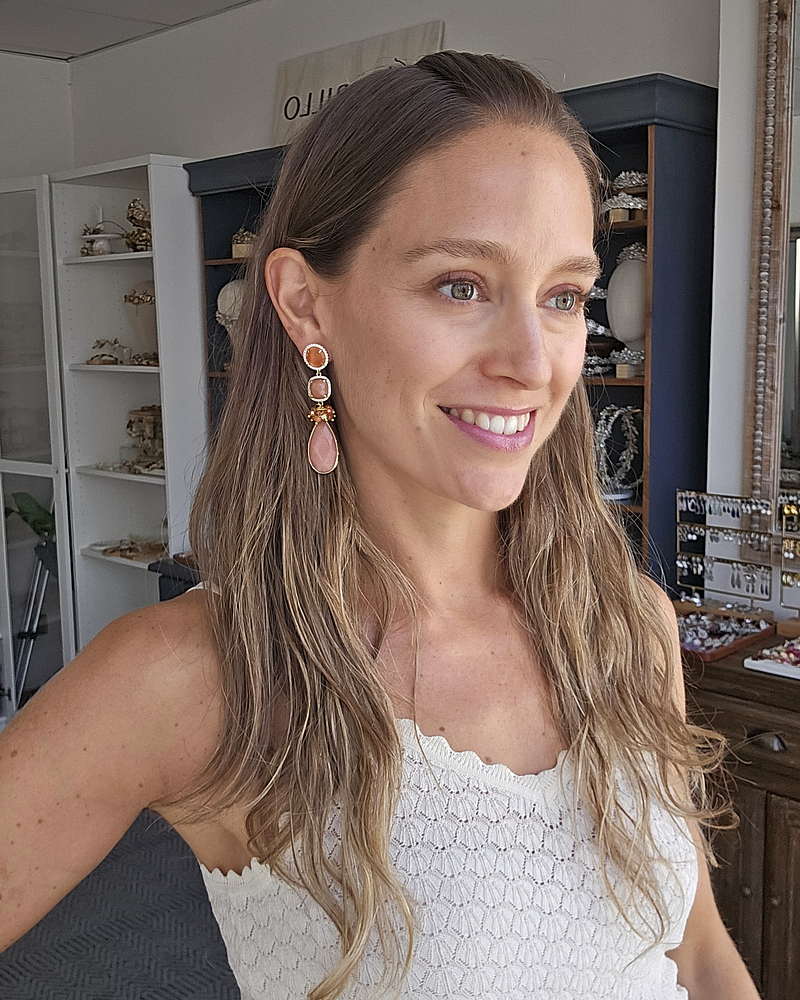 Aros largos naranjos