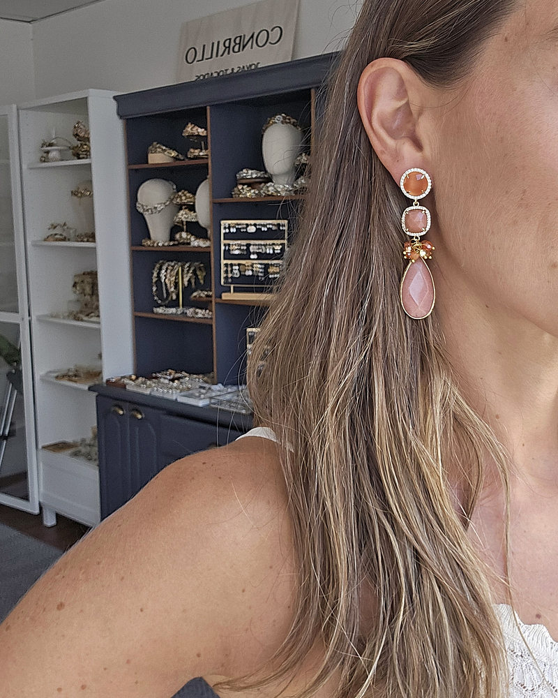 Aros largos naranjos