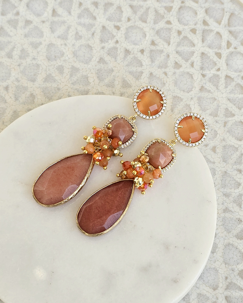 Aros largos naranjos