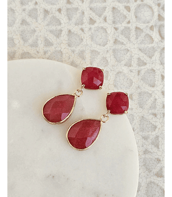 Aros piedra natural coral