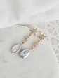 Aros estrellas circonitas con perla natural - Miniatura 1