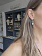 Aros estrellas circonitas con perla natural - Miniatura 3