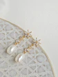 Aros flor circonitas y perla natural - Miniatura 1