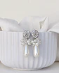 Aros vintage con perla y racimo - Miniatura 1