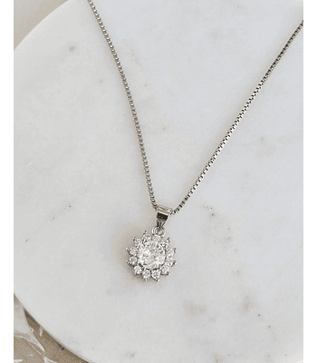 Collar circonita flor