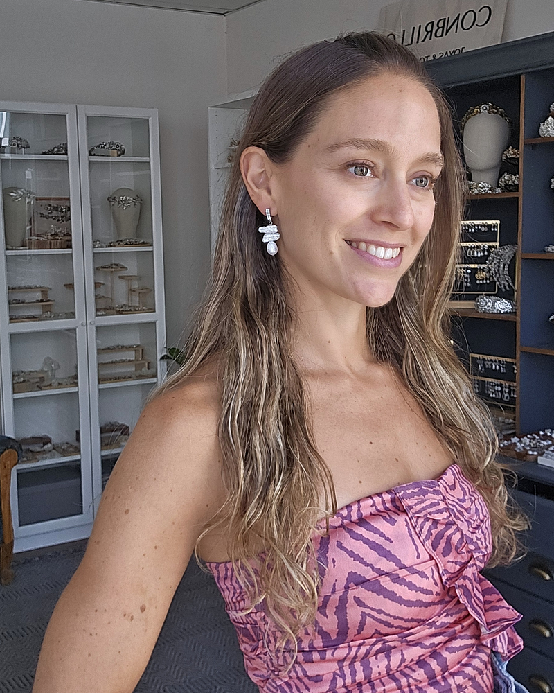 Aros argolla con perlas distintas formas