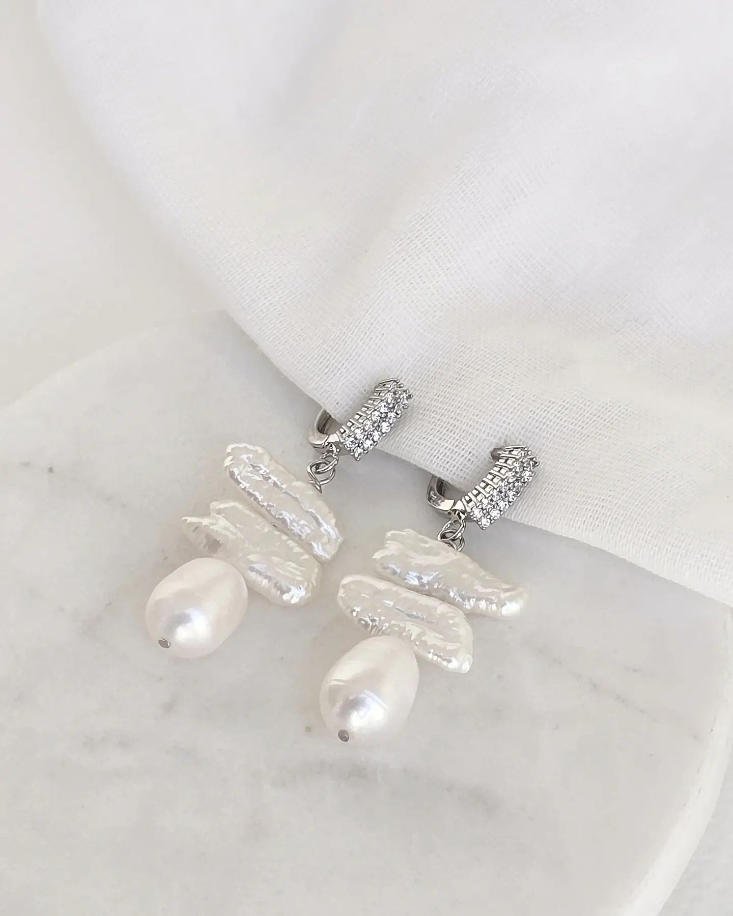 Aros argolla con perlas distintas formas 2