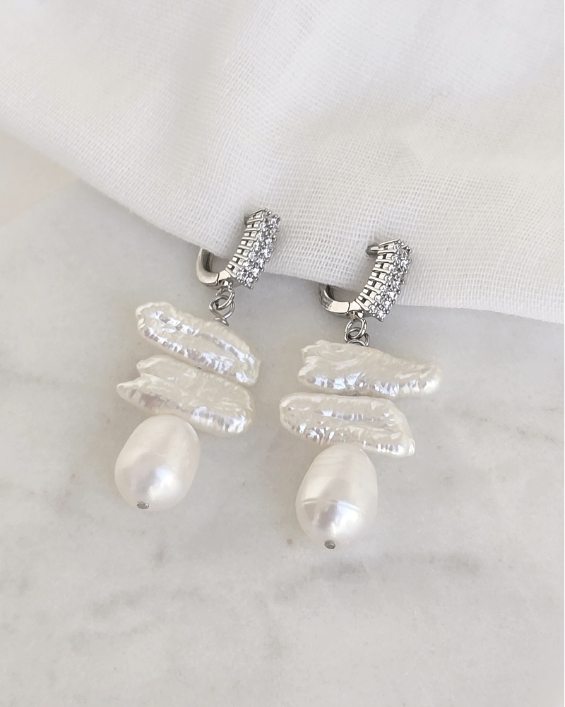 Aros argolla con perlas distintas formas