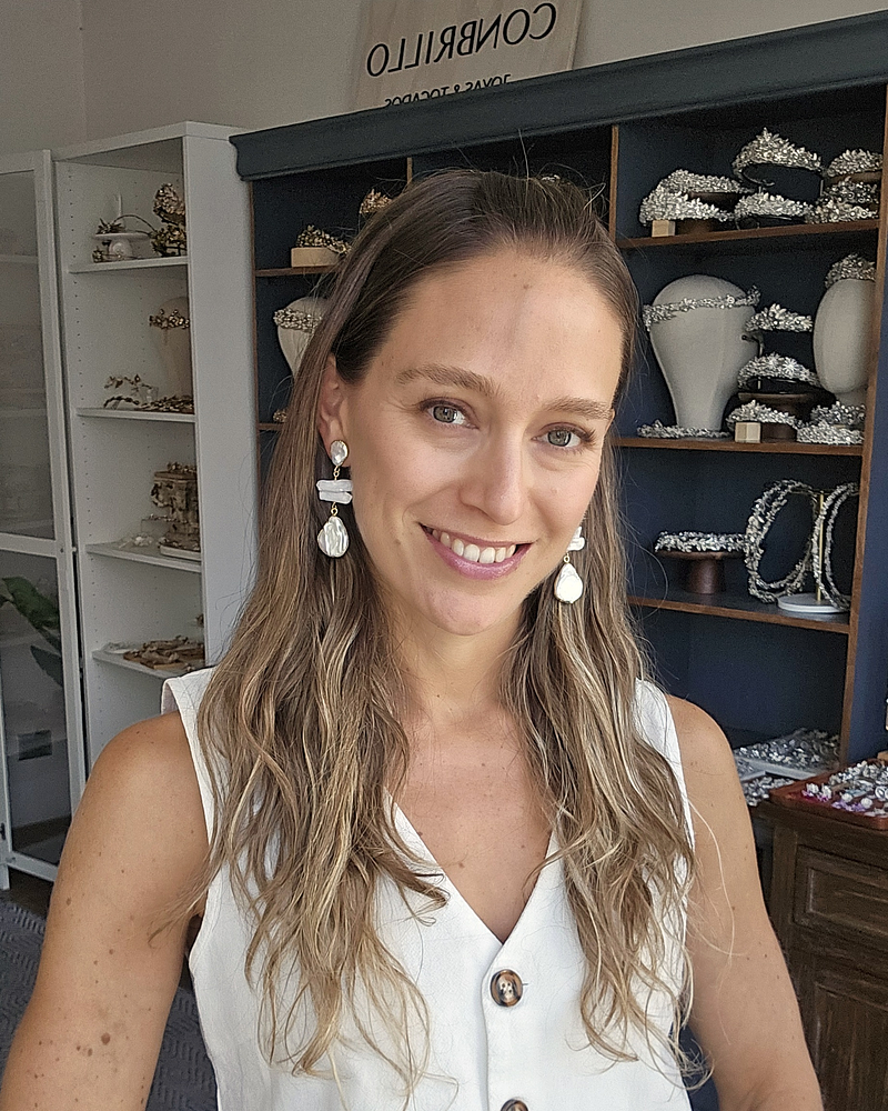 Aros irregulares de perlas grandes