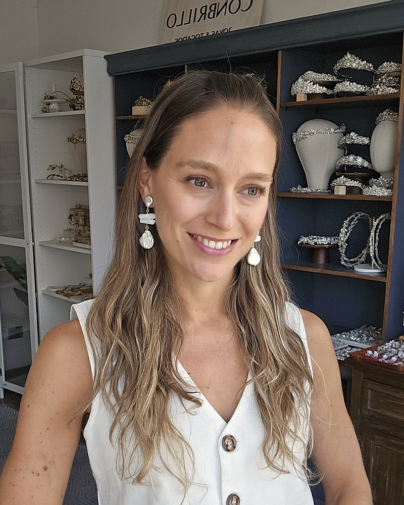 Aros irregulares de perlas grandes