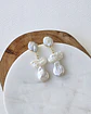 Aros perlas irregulares dorados - Miniatura 2