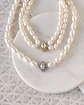 Choker de perlas centro vintage plata - Miniatura 4