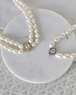 Choker de perlas centro vintage plata - Miniatura 5