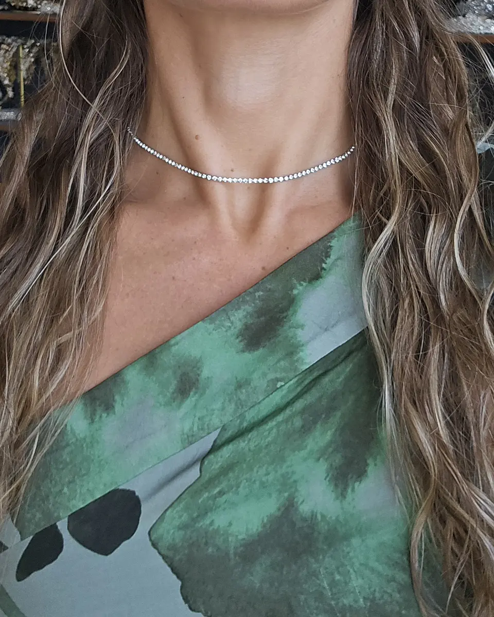 Collar circonitas choker 4
