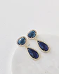 Aros azules rodeados de circonitas - Miniatura 1