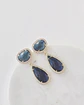Aros azules rodeados de circonitas - Miniatura 2